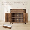 YESHOMY Coffee Bar and Accent Cabinet, Farmhouse Barn Door Buffet