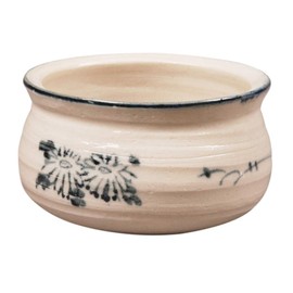 Goto Kensui White Size: Diameter 5.5 x Height 3.2 inches (14 cm) x Height 3.2 inches (8.2 cm), Annan Chrysanthemum, Paper Box Included