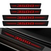 Car Door Sill Protector for RAM 3500, 4Pcs Reflective Carbon