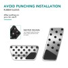 SHENKENUO Silver No Drilling Gas Brake Foot Pedal Cover AT