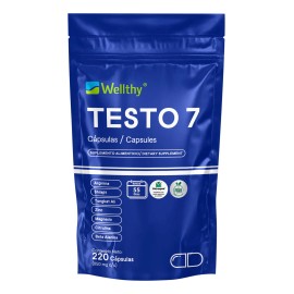Testo 7 con L-Arginina Wellthy Pouch de 220 Cápsulas Sin Sabor