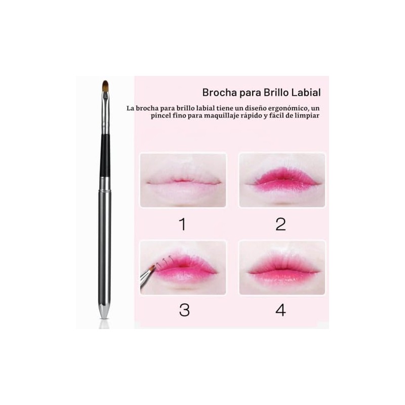 Pincel Labial Retráctil Grueso - Aplicador de Lápiz Labial Portátil