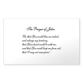 CafePress The Prayer of Jabez Rectangle Sticker Rectangle Bumper Sticker Car Decal