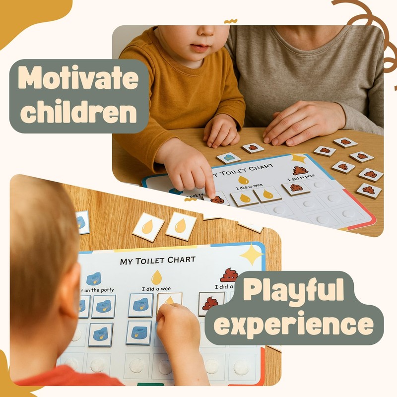 Toddler Potty Training Reward Chart – Interactive Toilet Training Board