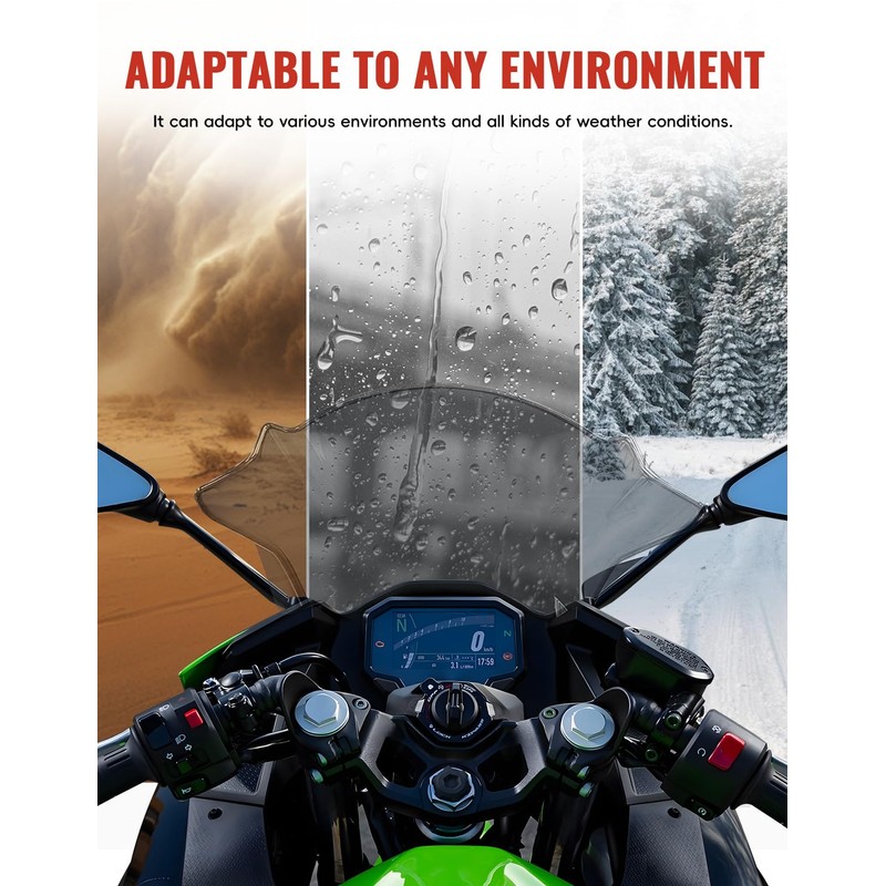Windshield for Ninja 500 2024 2025, 18.4" Clear Motorcycle Windscreen