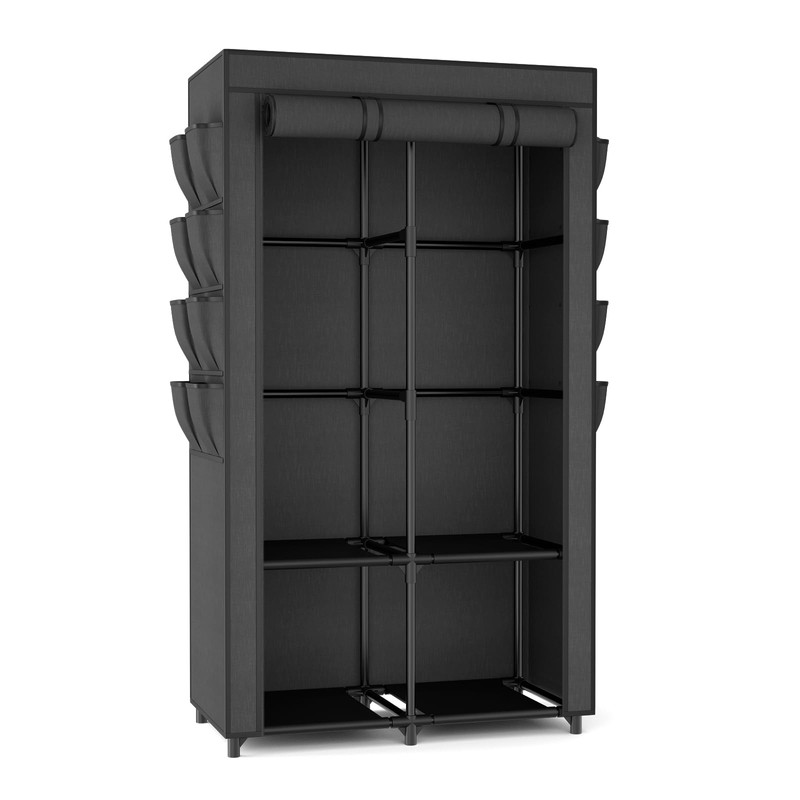 BrFoYu Portable Closet for Hanging Clothes, Portable Wardrobe Closet with