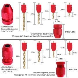 GIONAR 2 Piece Drill Depth Stop Set, Adjustable from Diameter 2-11 mm, Aluminium Drill Stop for Precise Wood Drills Wood Drilling