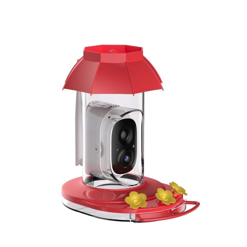 Hummingbird Feeder with Camera Solar Powered W/32G Card, AI Identify