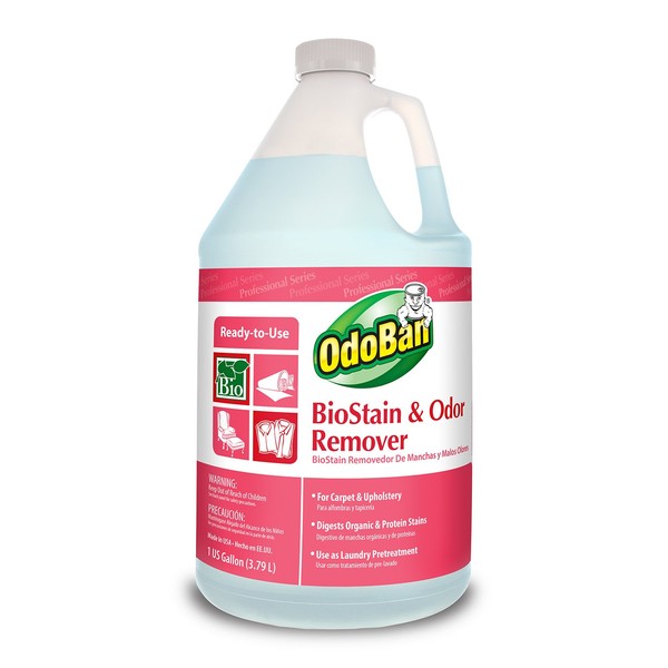 OdoBan 960062-G BioStain and Odor Remover, Ready-to-Use, 128 oz