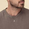 HZMAN 1.5mm Silver Snake Chain Necklace for Men Women Thin