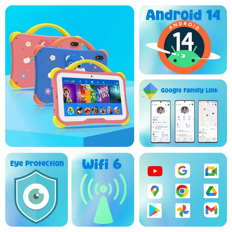 CWOWDEFU Kids Tablet C28 (Pink)