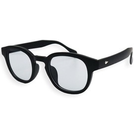 Quintet Unisex Boston Sunglasses, Stylish, UV Protection, Color Lenses, Includes Exclusive Case, 11, matte black/light gray