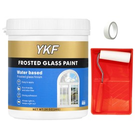 YKF Frosted Glass Paint | 34Oz Privacy Window Film Paint | Glass Frosting Spray | Waterproof UV Resistant Coating for Glass Surfaces | For Bathroom Kitchen Home Office Windows, Sliding Doors & Glass Partitions