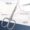 CGBE Cuticle Scissors Extra Fine Curved Blade, Super Slim Manicure