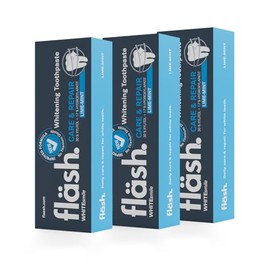 fläsh Lime Mint: Whitening Toothpaste | Daily Care for White Teeth | 17% Hydroxyapatite | 30% Xylitol | 75ml | Pack of 3