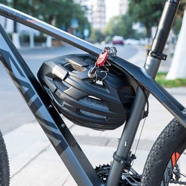 ROCKBROS Helmet Lock Cable Lock Lightweight Combination Lock with 3 Digit Code 90 cm Long Black/White/Red/Green