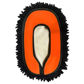 YeewayVeh Car Wash Brush Replacement Head, Soft & Scratch-Free Microfiber Bristle Car Wash Mop Head Suitable for Blue 15° Curved Pole Car Washing Brush, Orange