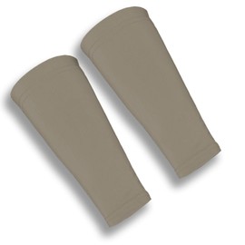 iM Sports SKINGUARDS Skin Protection Forearm Sleeves + Protects Aging or Thin Skin + UV Protection - Unisex + Made in USA (Pair of Thin Skin Forearm Covers) (Cappuccino, Petite)