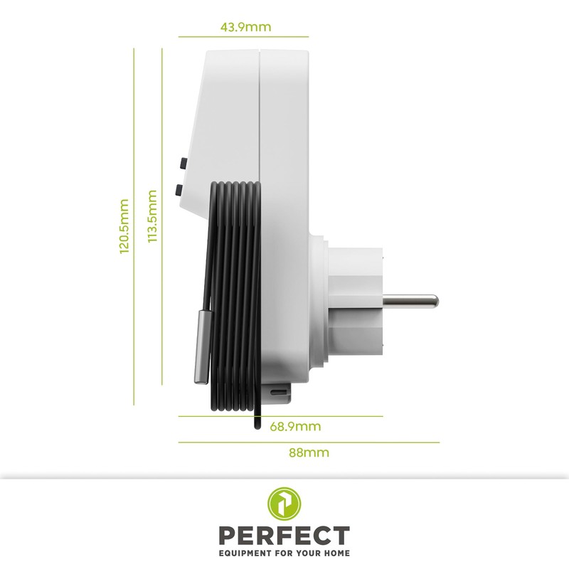 Perfect Thermostat Socket, Temperature Controller 230 V, Socket Thermostat with