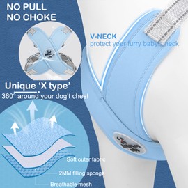 Zunea No Pull Dog Harness and Lead Set for Small Medium Dogs Adjustable Reflective Puppy Vest Harness Soft Breathable Mesh Padded Lightweight Vest for Chihuahua Bulldog Yellow S