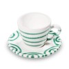 Gmundner Keramik Manufaktur 0100STES01SET Grüngeflammt Espresso for you Gourmet,