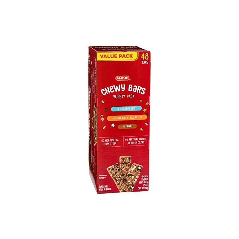 H-E-B Chewy Bars Variety Value Pack, Granola, Breakfast bars, Snacks,