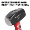 Powerbuilt 2-1/2 Pound Club Hammer with Fiberglass Handle, Non-Slip Rubber
