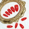 Red UV Press on Nails Medium Almond Shape, Fake Nails