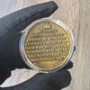 Military Prayer Challenge Coin - 'Be Strong and Courageous' Medallion