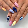 Colorful Press on Nails Almond Medium - Polka Dot Fake