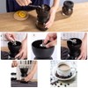 ANCLLO Manuelle Kaffeemühle mit Keramik-Frässtiften, 350 ml,Glasdosen, Silikonabdeckung und Edelstahlgriff,