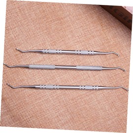 Minkissy 2pcs Stainless Steel Cuticle Nippers Dual-function Dead Skin Removal Tool Curved Handle for Nail Care Salon Travel Silver