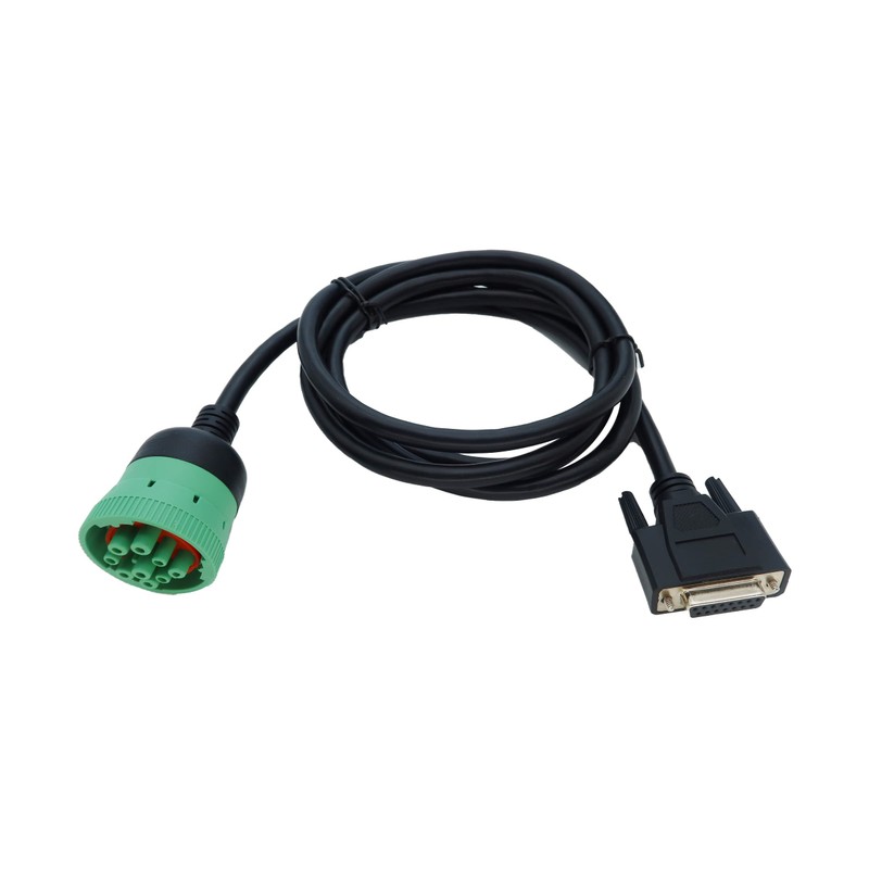 Type2 Green 9Pin J1939 to DB15 ELD Cable for Fleet