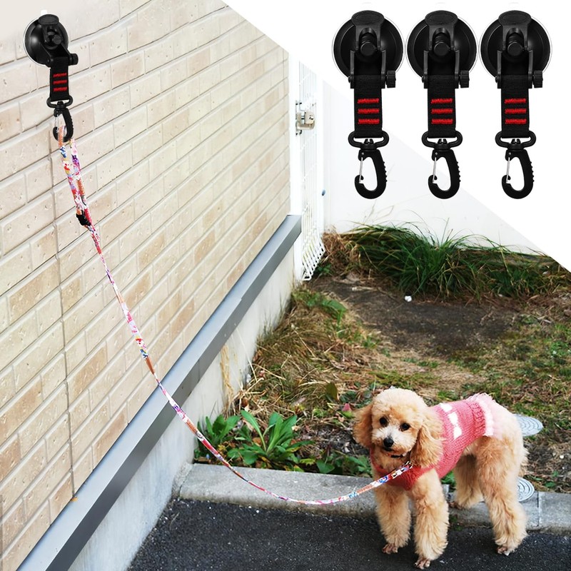 PRETYZOOM 4pcs Heavy Duty Suction Cup with Security Hooks, Camping