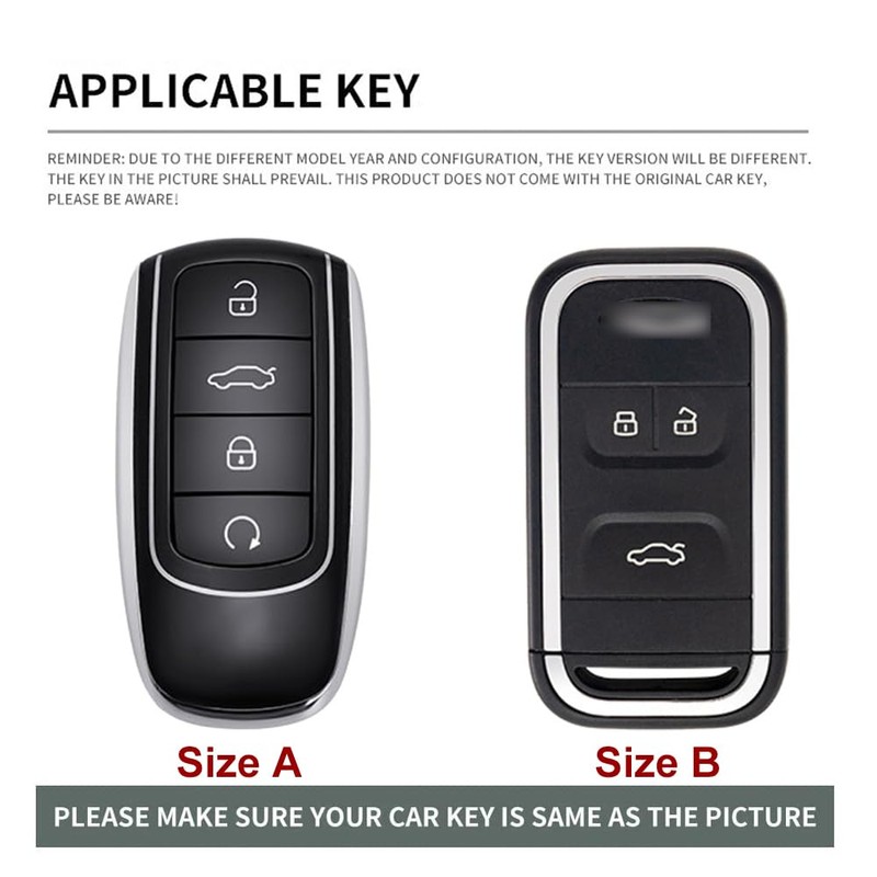 ontto Cowhide Car key cover fit for Chery Tiggo 8plus
