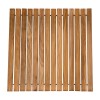 Nordic Style Teak Wood Natural String Shower and Bathmat 19.6″