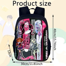 SYTTNUM Monster Children's Backpack, Cartoon Backpack, 3D Cartoon School Bag, Monster Children's School Bag, Anime School Bag for Primary and Middle School Students, black