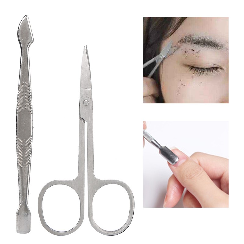19pcs Manicure Pedicure Nail Clippers Set Stainless Steel Acne Removal