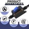 Jecdfs Inline Cable Switch Waterproof Rocker Switch DPST 20A-12VDC/16A-24VDC/20A-125VAC/16A-250VAC IP66