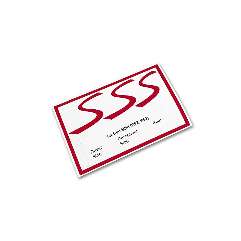 S Vinyl Decal Insert Replacements for Mini Cooper S 1st