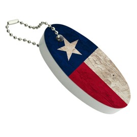 GRAPHICS & MORE Rustic Texas State Flag Distressed USA Floating Keychain Oval Foam Fishing Boat Buoy Key Float