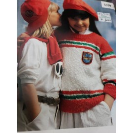 Vintage Knitting Pattern Jakobsdals 5559 Kids Jumper 6 - 14 yrs