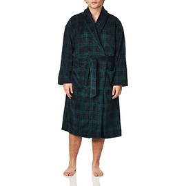 Nautica Men's Long Sleeve Cozy Soft Plush Shawl Collar Robe, Maritime Navy, One Size