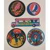 Grateful Dead Patch Set of Five iron on patches Embroidered