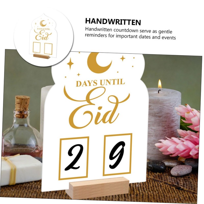 Gadpiparty Handwritten Countdown Acrylic Display with Base Perpetual Month Date