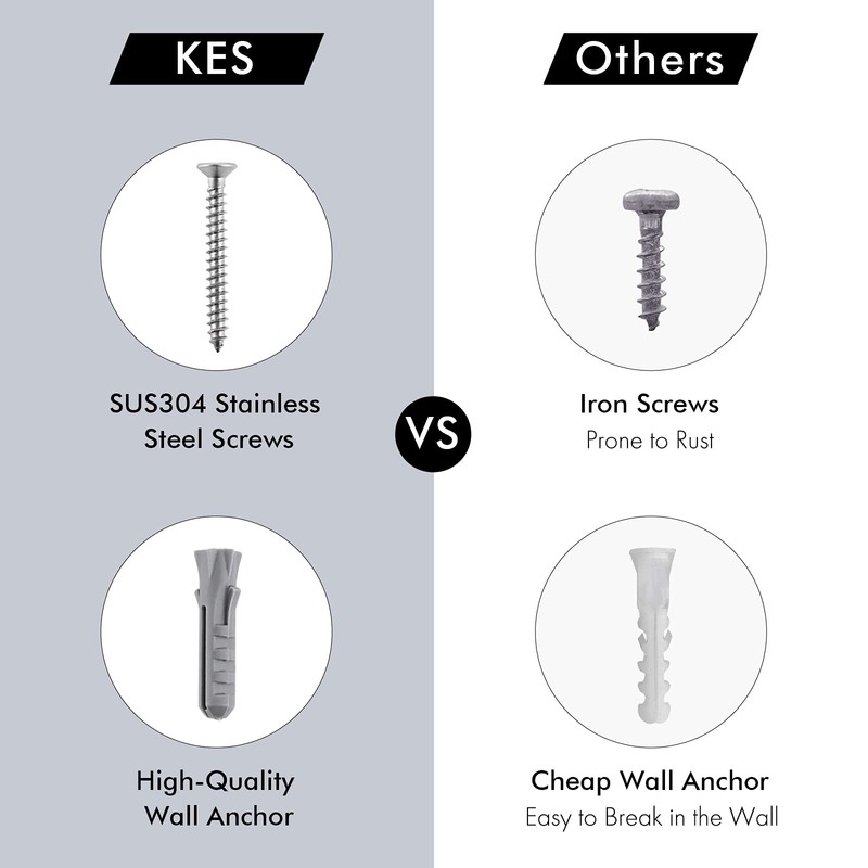 KES Towel Hooks 4 Pack Wall Mounted Coat Robe Hook