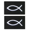 Antrix 2 PCS Jesus Fish Ichthys Tactical Patch Hook &