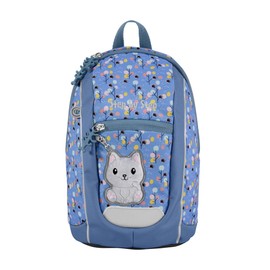 Step by Step KIGA Mini Backpack Set, Ergonomic Backpack with Height-Adjustable Chest Strap for Little Ones, for Nursery, Nursery & Nursery, from 12 M+, Toddlers, 6 Litres, Cat Momo - blue-purple,