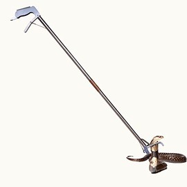 Ruyarxnm 47" Collapsible Snake Tongs Reptile Grabber Rattle Snake Catcher Wide Jaw Handling Tool with 3-Class Locks All-Stainless Steel