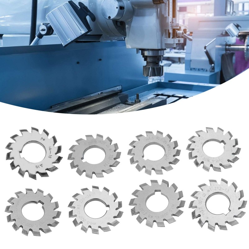 8-Piece Gear Router Bit 20° Gear Router Bit M1.5 High